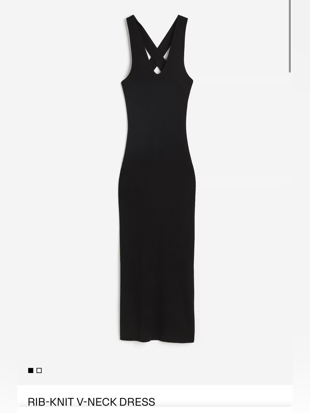 H&M NWT Rib-Knit VNeck Dress  XL